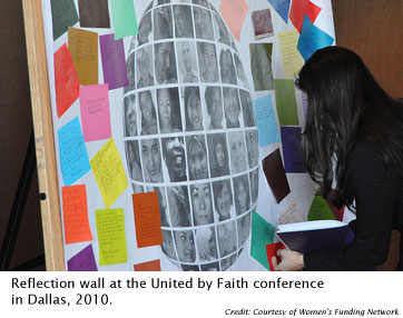 Reflection wall at the United by Faith conference in Dallas, 2010.